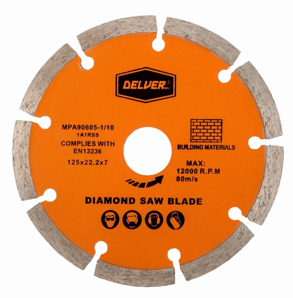 Delver Diamantkapskiva 125mm (Segmenterad) - betong