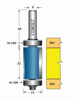 Cobolt Kantfräs med 2 styrlager Z=2