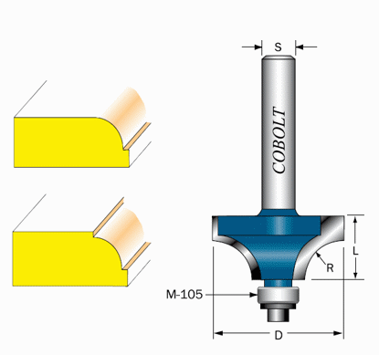 Cobolt Kvartsstavfräs R=2.4 mm