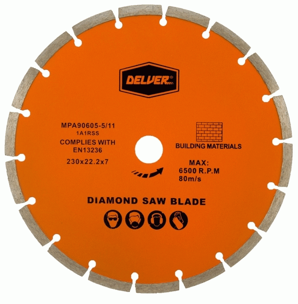 Delver Diamantkapskiva 230mm (Segmenterad) - betong