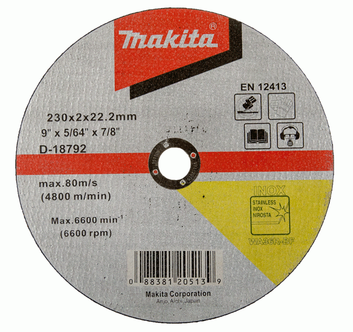 Makita Kapskiva 230mm (Rostfritt)