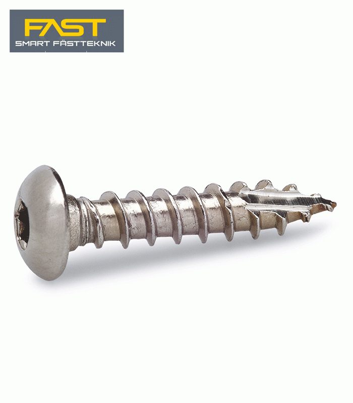 Rännkroksskruv 4,8x25mm Rostfri (100st) - torx bits