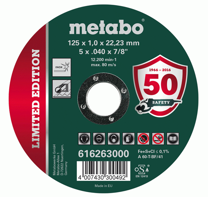 Metabo Kapskiva 125mm Metall/Rostfritt (1-P) - rör