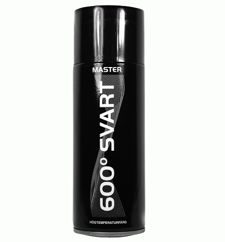 Master Snabblack Sprayfärg Värmebeständig Svart Matt 1023 - silikon