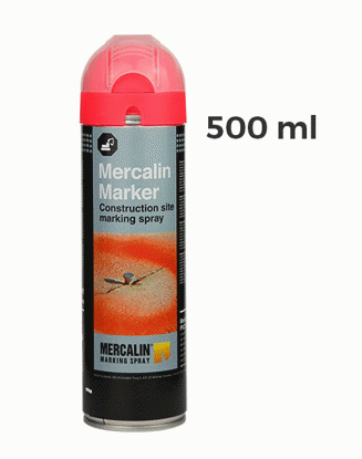 Mercalin Märkspray Flouricerande Röd 500ml