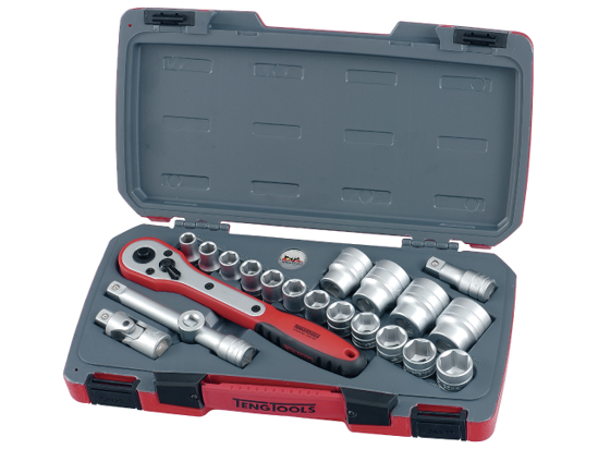 Teng Tools T1221-6 Hylsnyckelsats 21-delar - TOOLAB.SE