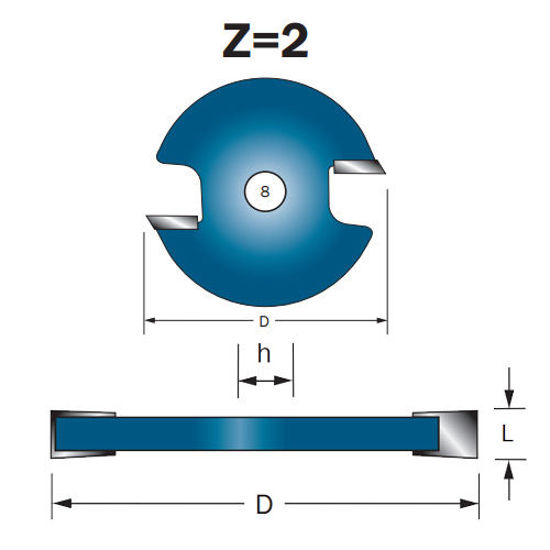Cobolt Notskiva 2mm D=48, Z=2 - TOOLAB.SE
