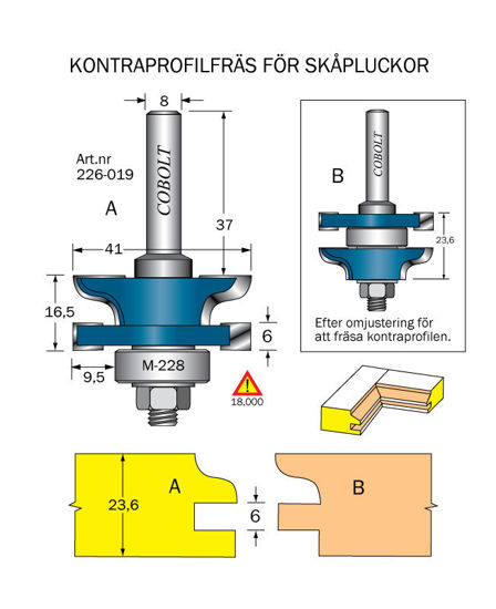 Cobolt Kontraprofilfräs D=41, Not=6 - TOOLAB.SE