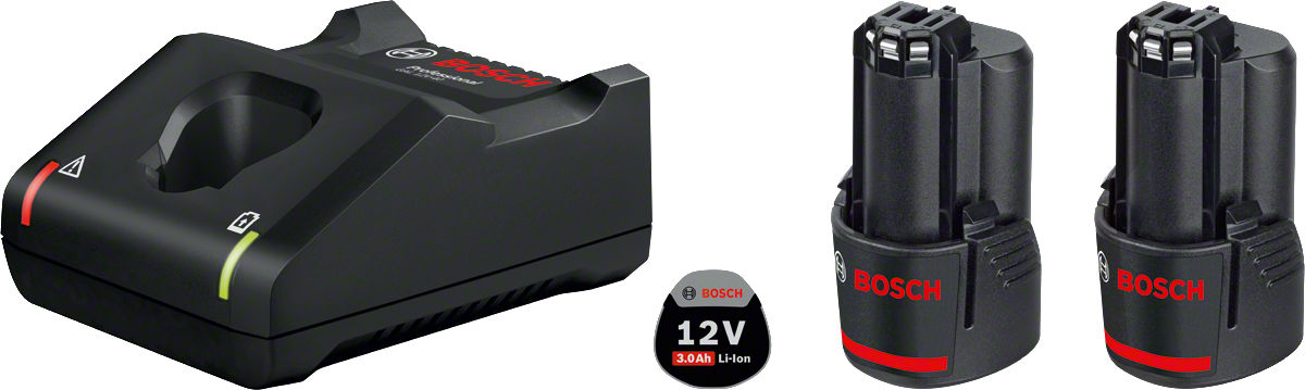 Bosch Startset 12V 2x3,0Ah + GAL 12V-40 - med batteri