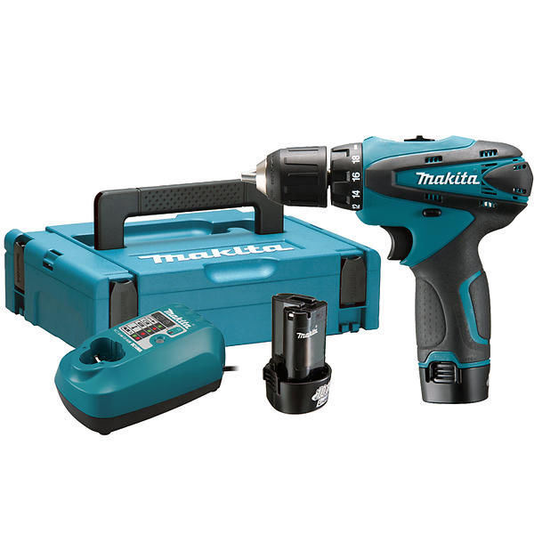 Makita DF330DWJ Borr-/Skruvdragare 10,8V (2x1,3ah) - med