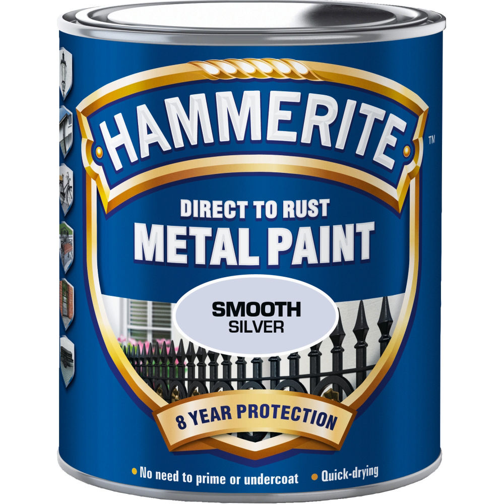 HAMMERITE SLÄTLACK 250ML SILVER - med