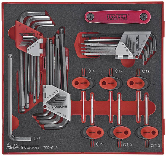 Teng Tools TEDHT42 TX- och sexkantnyckelsats 42-delars | toolab.se