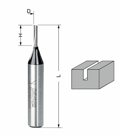 Delver Notfräs 8×2×10×53mm | toolab.se