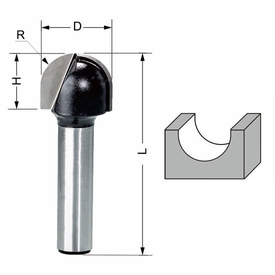 Delver Hålkälsfräs 16×R8×13 S=8 | toolab.se