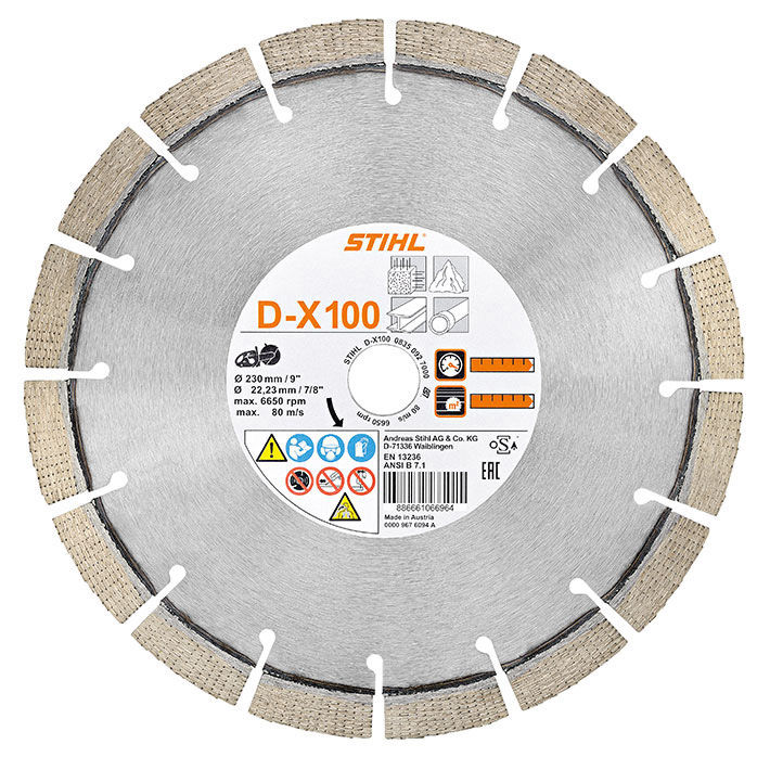 Stihl Diamantkapskiva D-X100 230mm Universal - med
