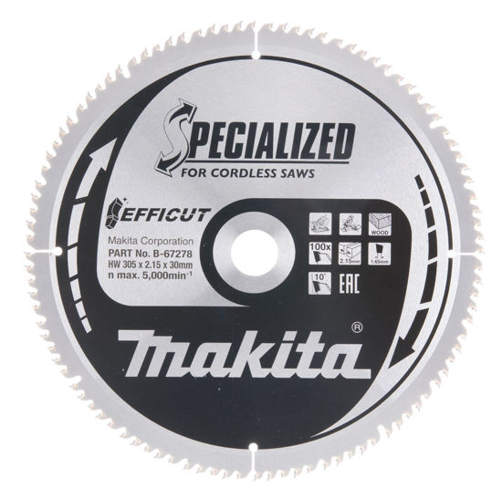 Bild på Makita sågklinga Efficut HM 305x30x2, 15 mm, 100T