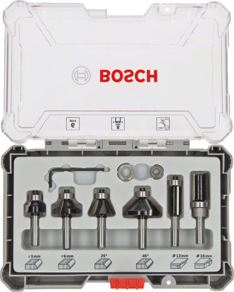 Bild på Bosch Frässats HM Mix 6-delar 8mm