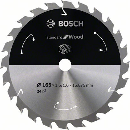 Bild på Bosch Standard for Wood cirkelsågklinga för sladdlösa sågar 165x1,5/1x15,875 MM T24