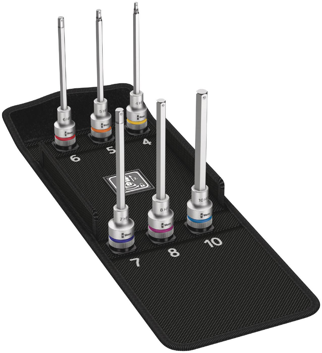 Wera Bitshylssats 1/2 CHF2 4-10 6-delar - med