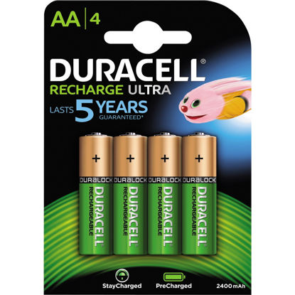 Bild på Duracell Laddbara Batterier Ultra AA 2400MAH 4P