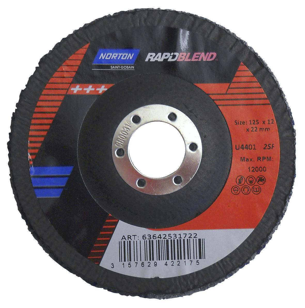 Norton Ytkonditioneringsrondell Bear-Tex Rapid Finish 125 mm 2 SF - med