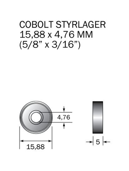 Cobolt Kullager 15,88 x 4,76 mm