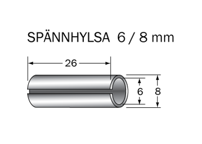 Cobolt Spännhylsa 6 < 8 mm L=25