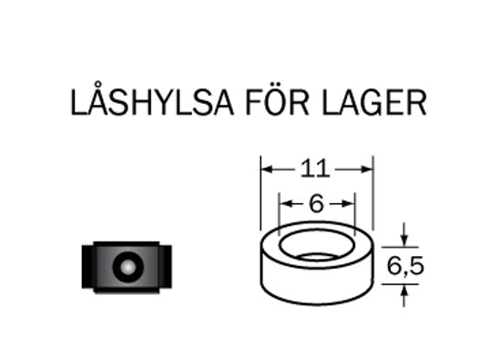 Cobolt LH-116 Låshylsa 11 x 6 x 6,5 mm