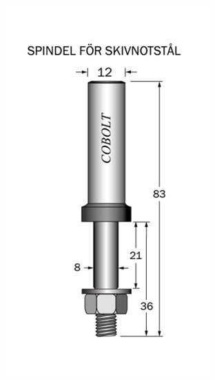 Cobolt Spindel S=12, TL=83