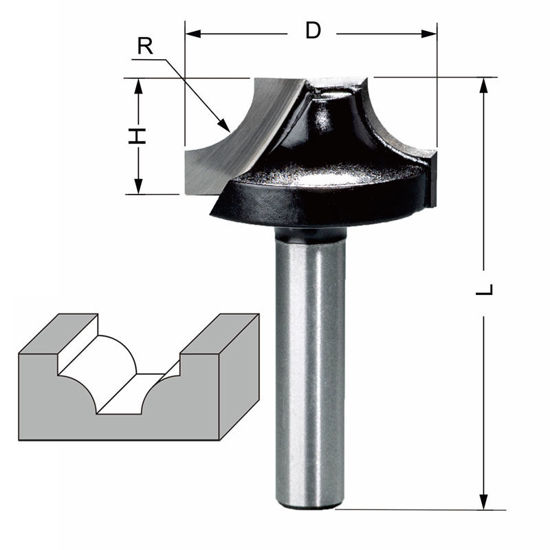 Delver Radiefräs 20.7xR4x45mm S=8mm