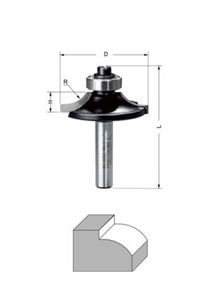 Delver Kvartsstavfräs 40x10xR12 S=8 mm