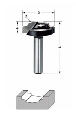 Delver Dekorfräs 27x10xR2.4x43 S=8mm