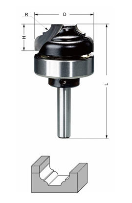 Delver Dekorfräs 35x16xR5x67,5 S=8mm