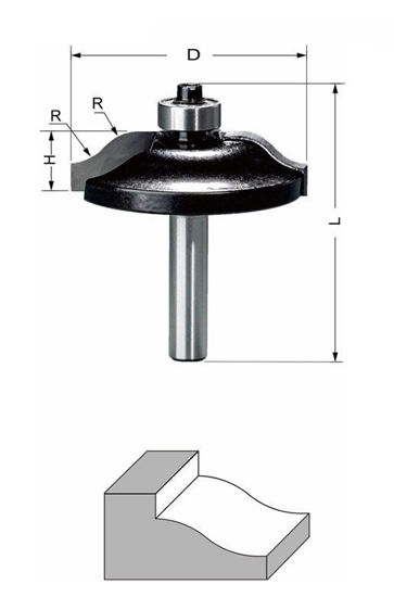 Delver Frisfräs 47,6x12,7xR9,5x57 S=8mm