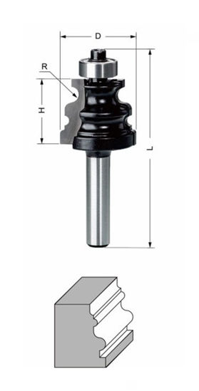 Delver Kantprofilfräs 25,4x22x67 S=8mm