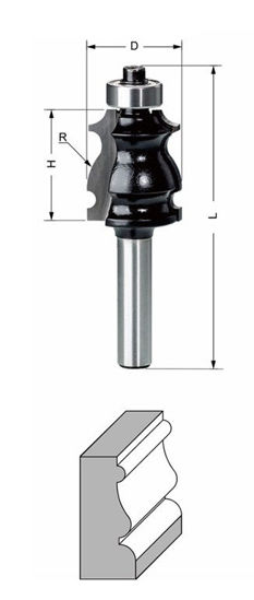 Delver Listprofilfräs 21,7x26x70 S=8mm