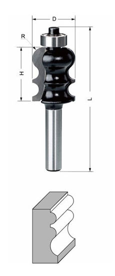 Delver Listprofilfräs 20,7x26x70 S=8mm