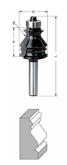 Delver Listprofilfräs 24,7x26x70 S=8mm