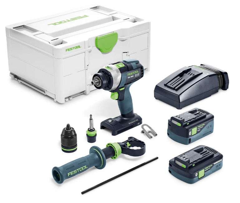 Festool Skruvdragare/Slagborr TPC 18/4 5,2/4,0 I-Plus QUADRIVE - med