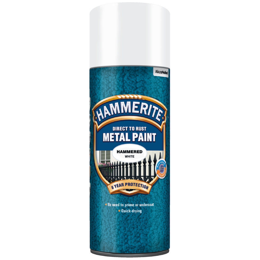 Hammerite Hammarlack 400ML Spray Gråvit - med