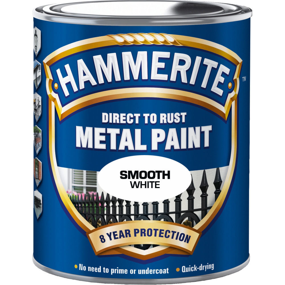 Hammerite Slätlack 750ML Vit - metall