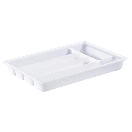 Bild på Nordiska Plast Besticklåda Liten 5-F Vit 1105 NPL