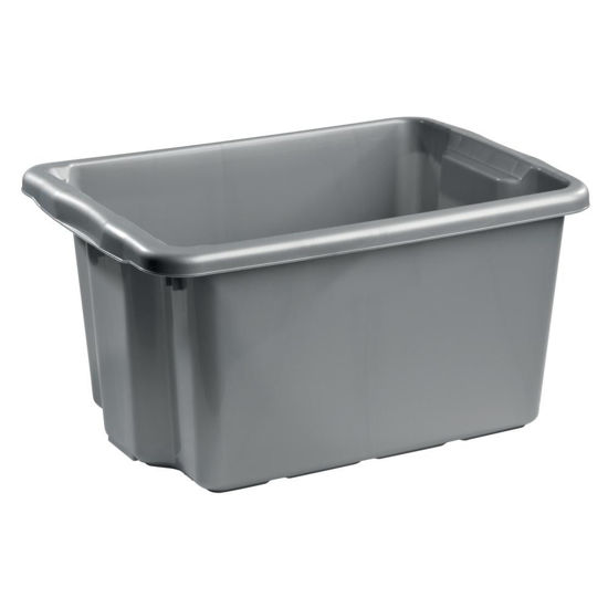 Bild på Nordiska Plast Förvaringsbox 33L Silver 7400 NPL