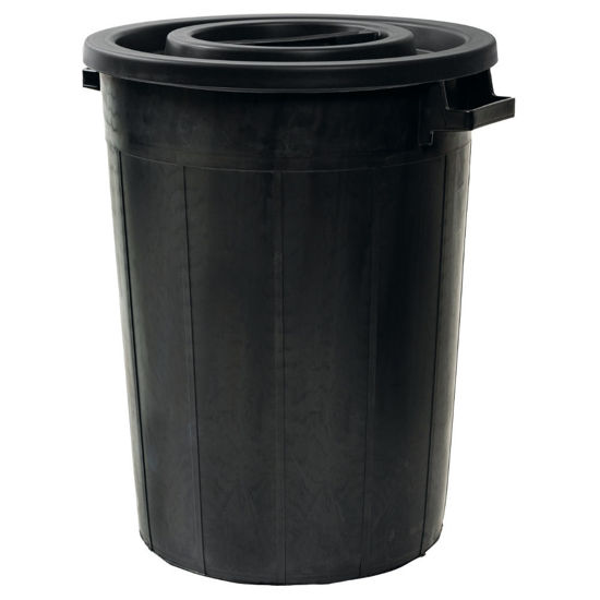 Bild på Nordiska Plast Tunna 100L Med Lock Svart