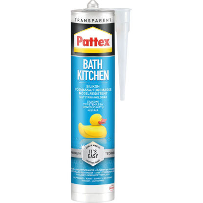 Bild på Pattex Silikonfog Kök/bad Transparent 280ml