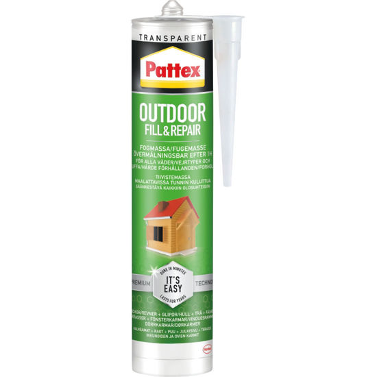Bild på Pattex Polymerfog Ute Fyll & Reparera Transparent 280ml