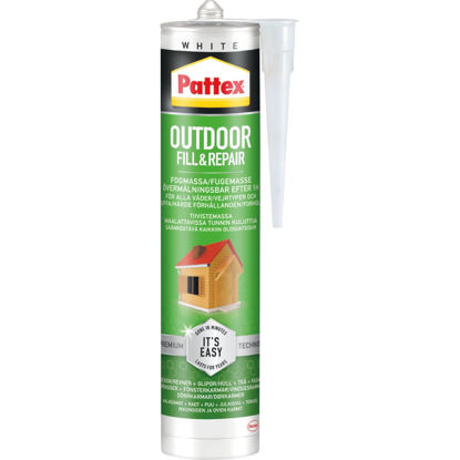 Bild på Pattex Polymerfog Ute Fyll & Reparera Vit 280ml