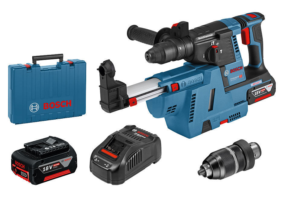 Bosch GBH 18V-26 F Borrhammare SDS+ 18V inkl. dammutsug (2x6,0ah) - med