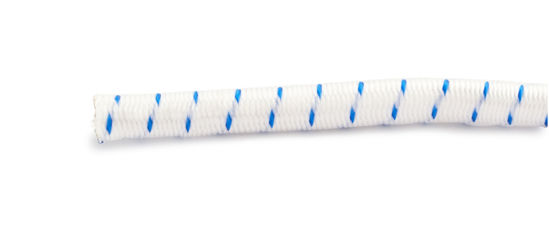 Bild på Habo Rep Elastiskt 6mm Vit/Blå 10m SB