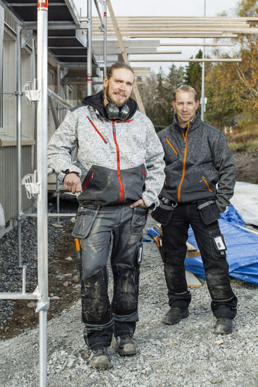 Bild på Jobman 1247 Softshell Jacka Gråmelange/Röd